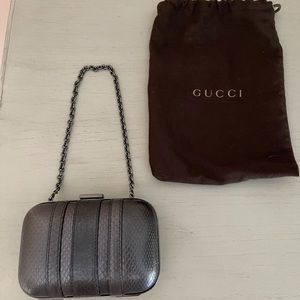 Gucci Dark Gray Clutch Purse Mini Bag